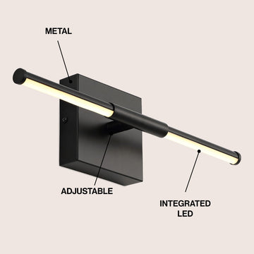 Makena Modern Minimalist Dimmable Integrated LED Metal Wall Sconce